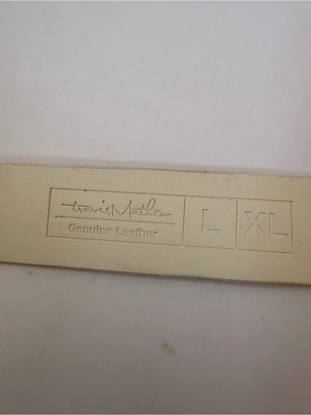 Travis‎ Mathew Icon Logo Belt White Leather Golf Casual L/XL Career Academia
